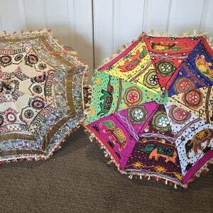 Colorful Embroidered Umbrellas